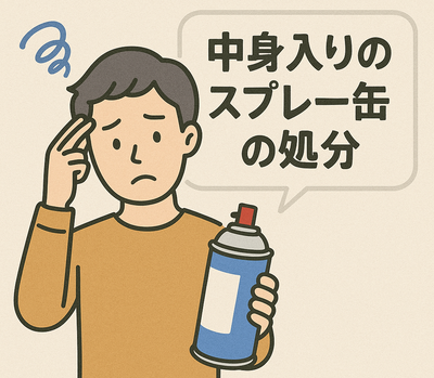 中身入りスプレー缶処分方法