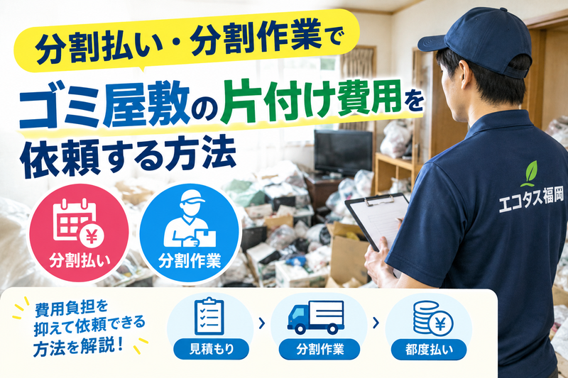 分割払い・分割作業でゴミ屋敷の片付け費用負担を抑えて依頼する方法